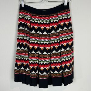 Anthropologie Fei A-line Pleated Printed Skirt 4